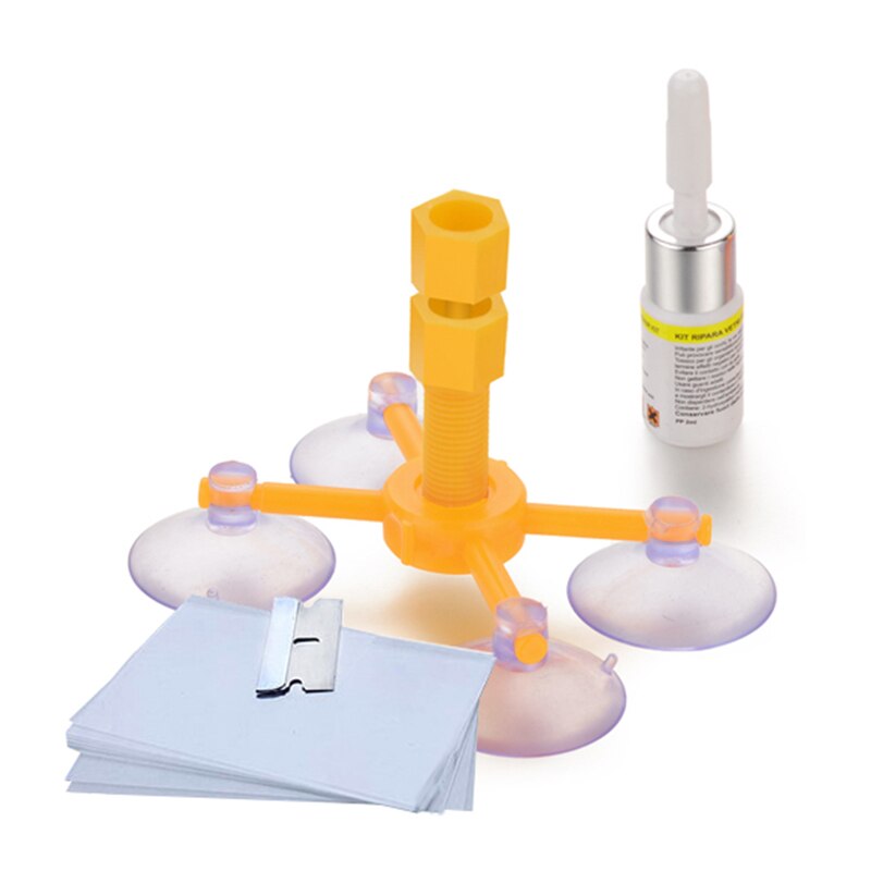 Car Window Glass Repair Resin Curing Glue Windshield Repair Kit DIY Window Repair Tools Glass Scratch Crack Restore Car Styling: yellow set