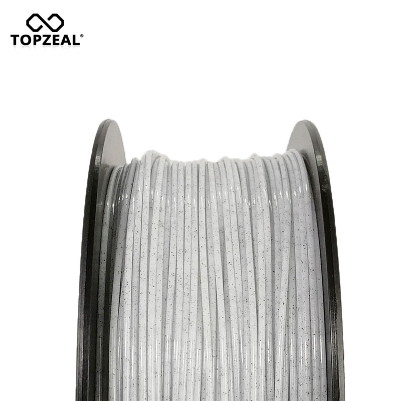 TOPZEAL – Filament pour impression 3D, consommable d&#39;imprimante en PLA, couleur marbre, précision +/-1.75mm, 1KG, 0.02mm