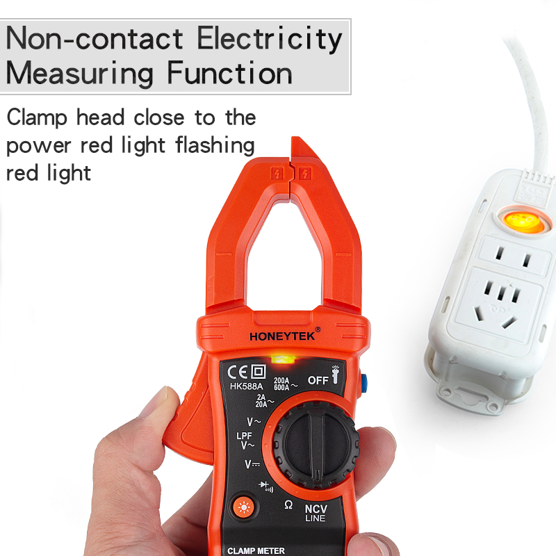 Strom Klemme Multimeter Amperemeter Zangen Digitale Amper Klemme Meter AC/DC Spannung Mini Strom Klemme Mit Multimeter Prüfung führt