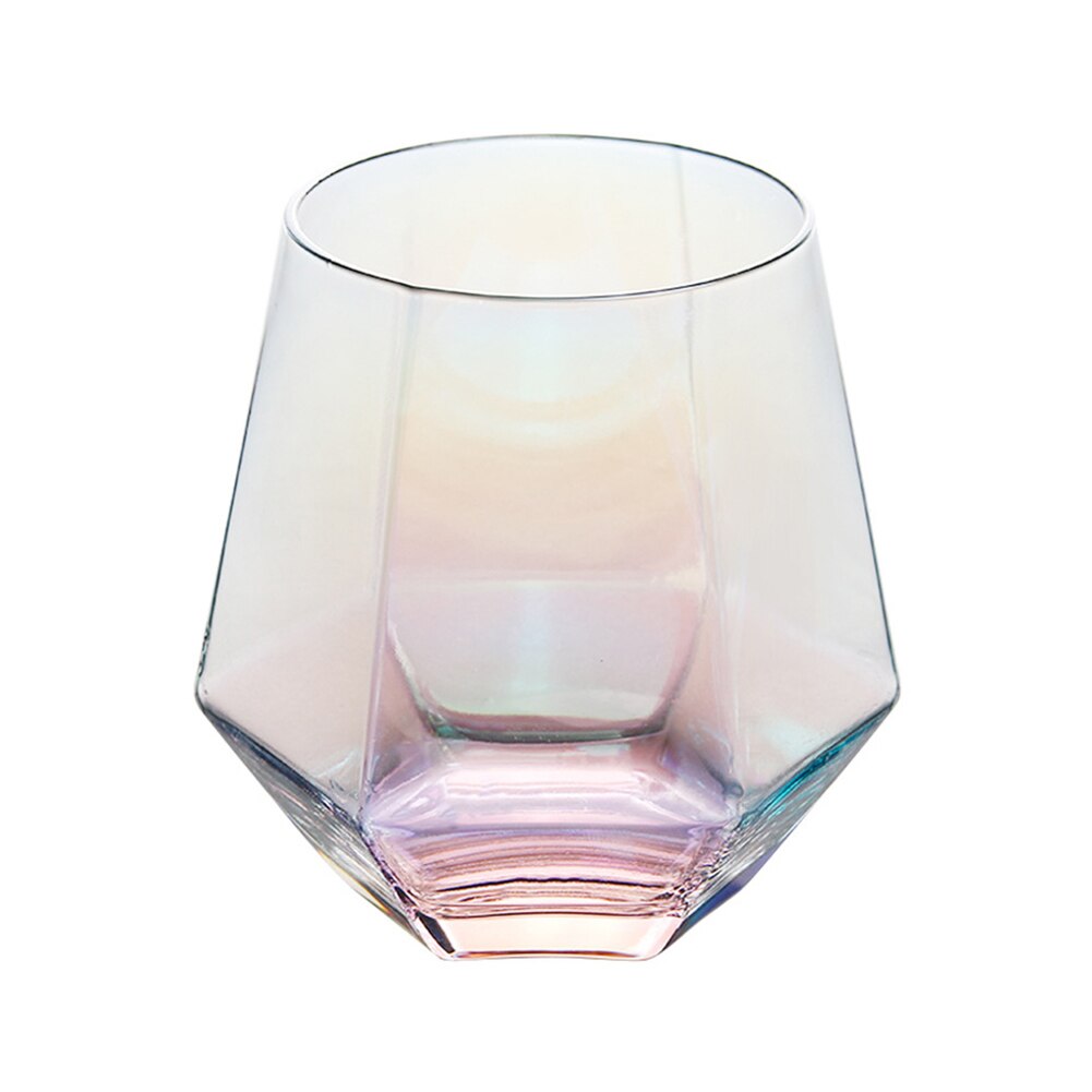 Verre à Whisky géométrique en cristal de diamant, tasse en verre de jus d'eau, Bar de maison, articles pour boissons, de Couple: C
