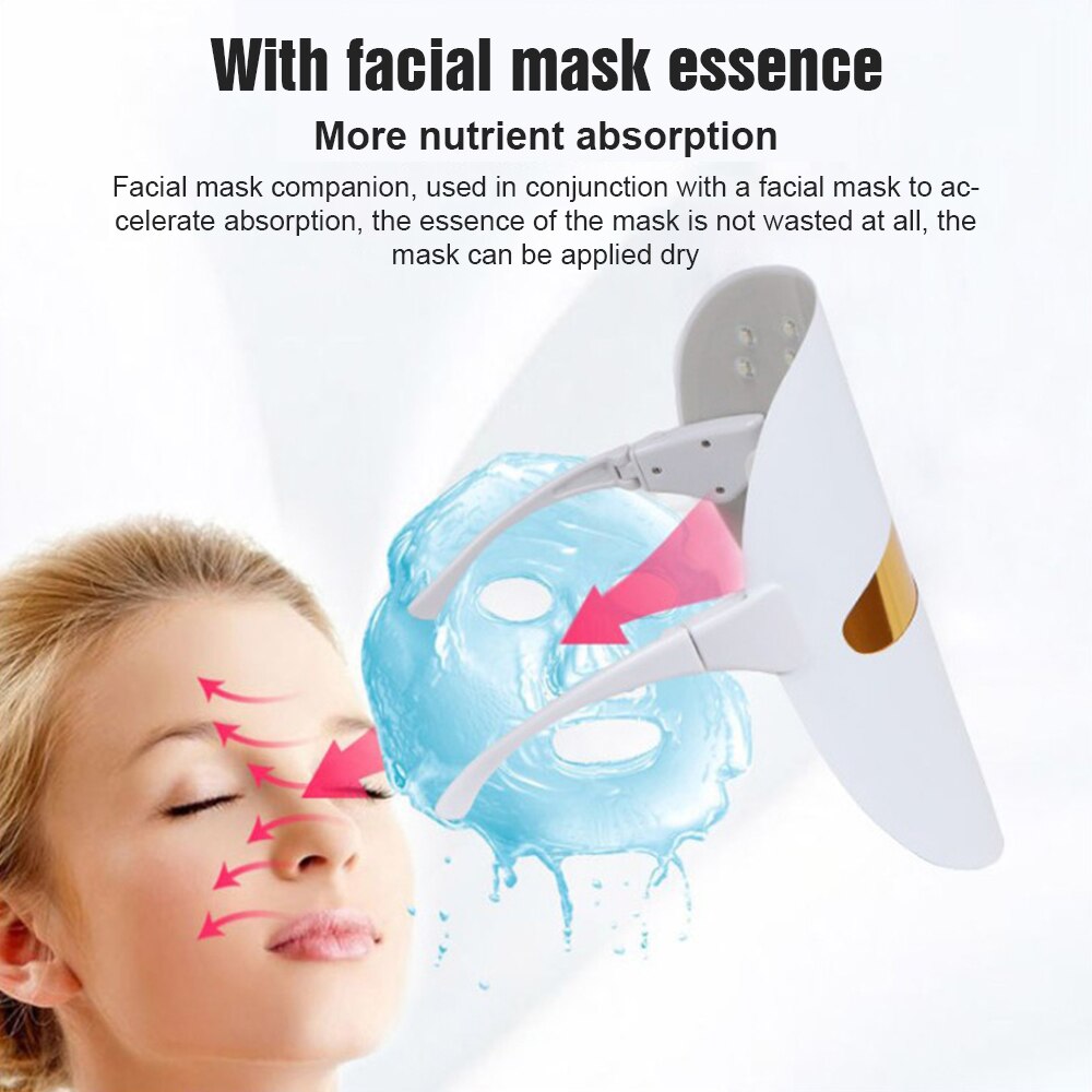7 Colors Light Therapy Facial Led Mask Facial Beauty Skin Rejuvenation Electroporation Led Photon Reduce Wrinkle Beauty Skincare