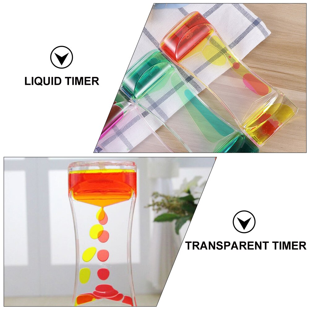 Sablier à bulles , Action liquide, minuterie, décoration de bureau, artisanat d&#39;art pour la maison