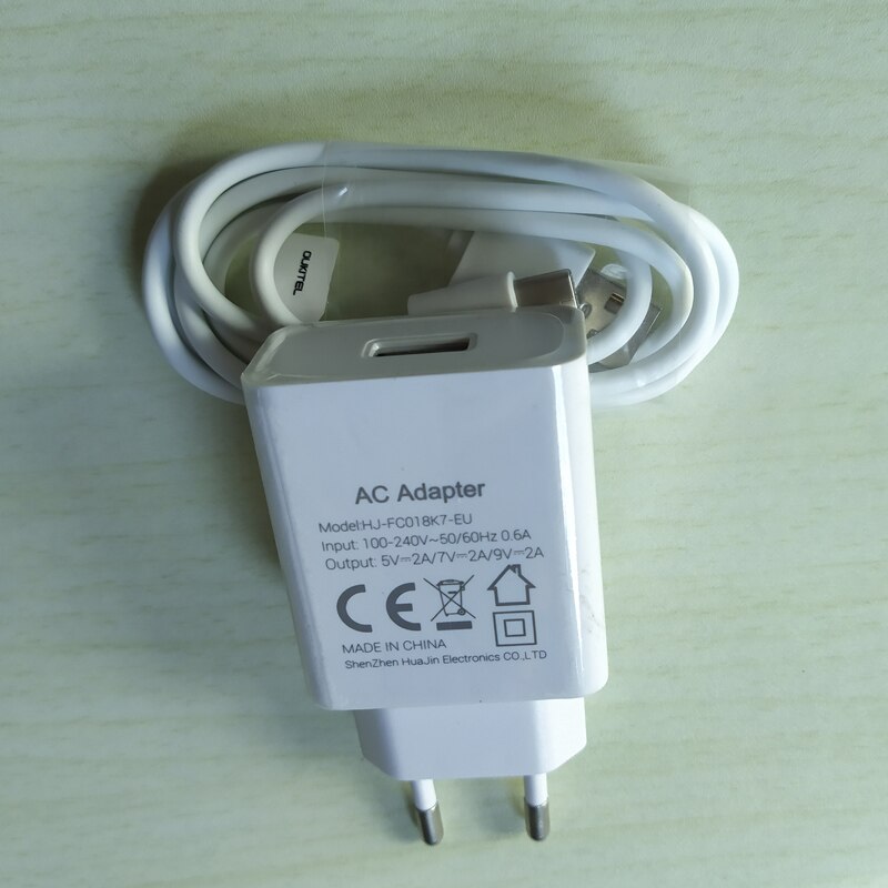 chargeur rapide d'origine pour Oukitel WP2 MTK PE adaptateur secteur de voyage mural + câble USB type-c