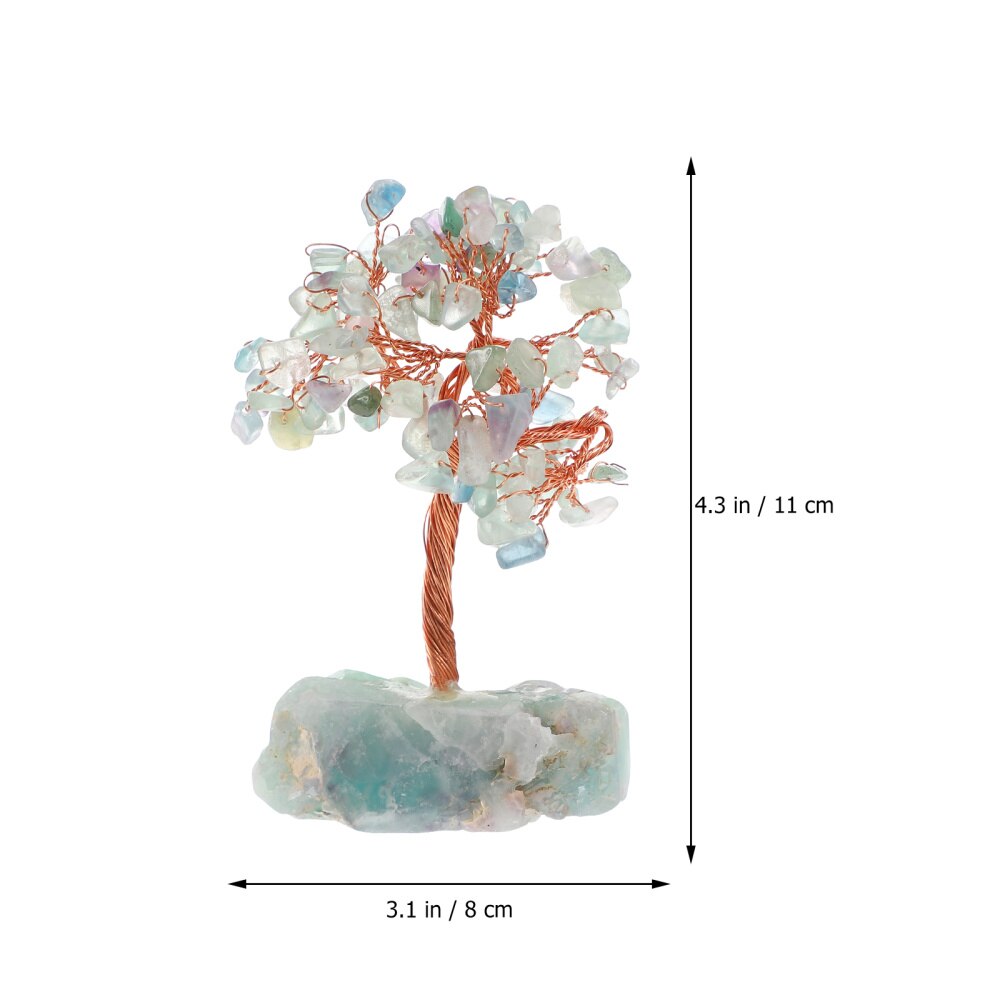 Delicate Wishing Tree Ornament Crystal Tree Adornment Fortune Tree Decoration