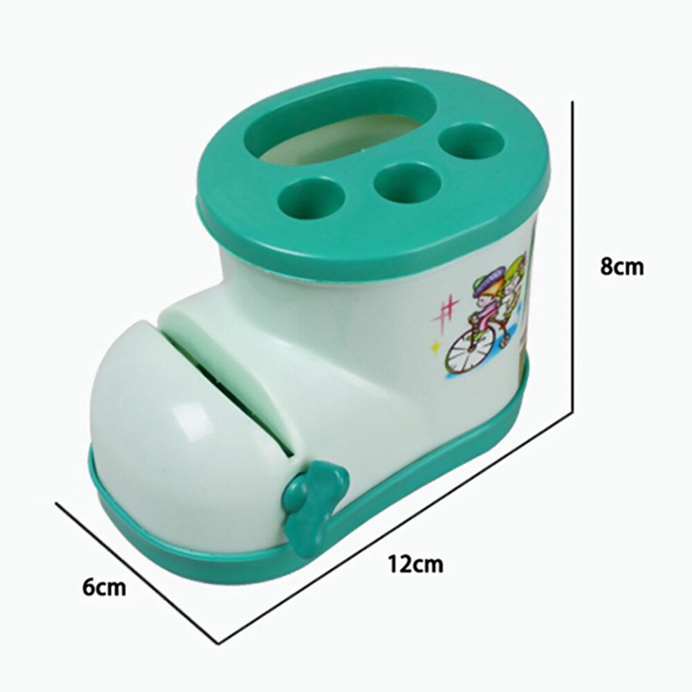 Cute Boots Toothbrush Holder with Toothpaste Squeezer Practical Bathroom Ultraviolet Sterilizer Automatic Toothpaste Dispenser