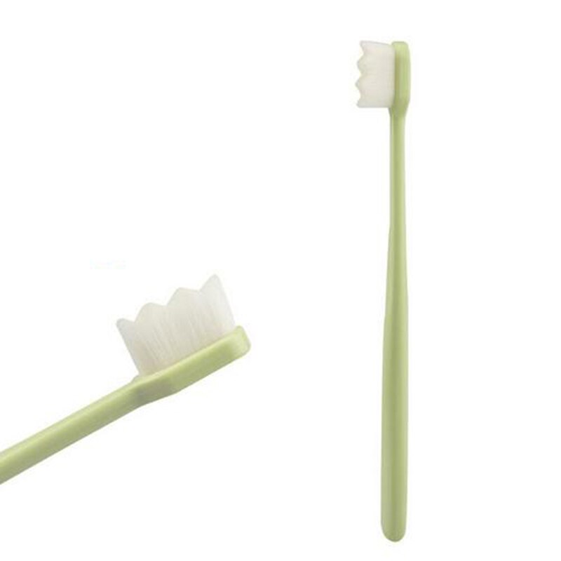 1pc bærbare ultratynde super bløde tandbørster miljøvenlig million tandbørste bærbar tandbørste dybderensende mundpleje også: 03 grønne bølger børste