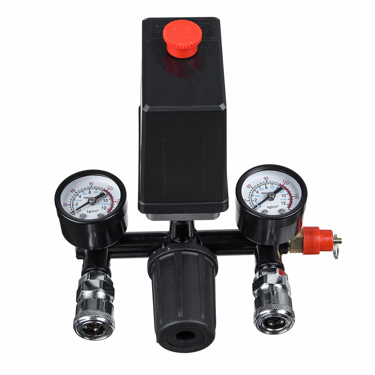 220V/380V Air Compressor Pump Pressure Switch Control Manifold Relief Regulator Control Valve Pressure Gauge 90-120 psi