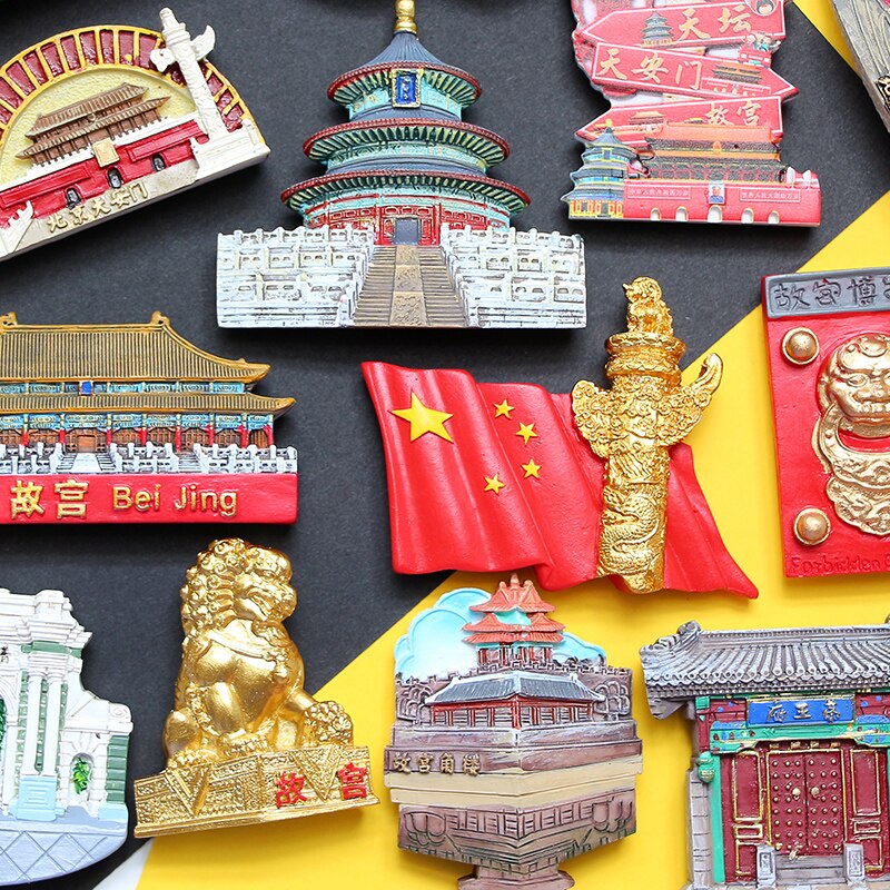 3d tourism commemorating fridge magnets great wall of Tiananmen Imperial Palace Beijing China Souvenirs collection