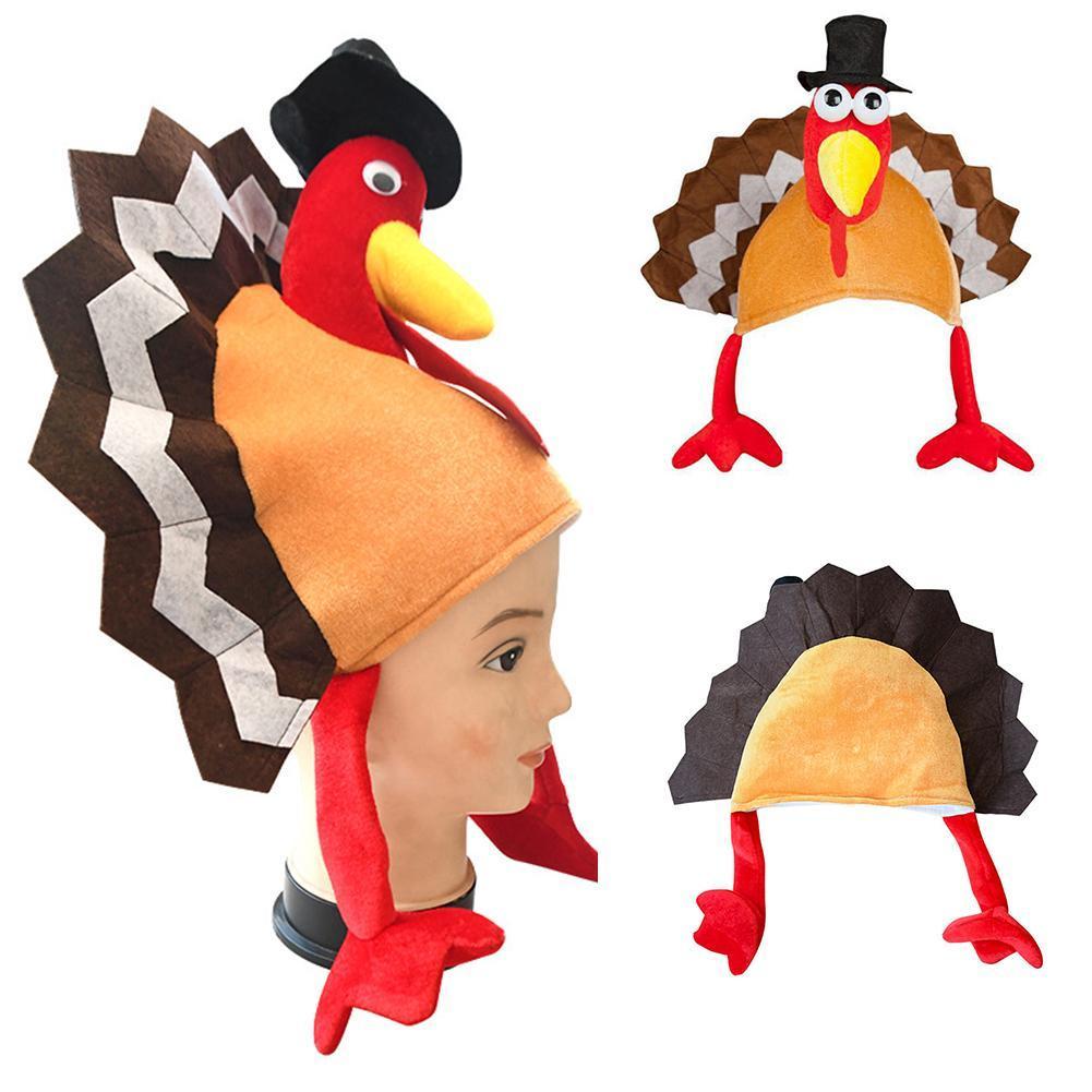 Drôle carnaval poulet jambe chapeau noël Thanksgiving décoration adulte carnaval festif dinde chapeau chapeau chapeau fête G6T3