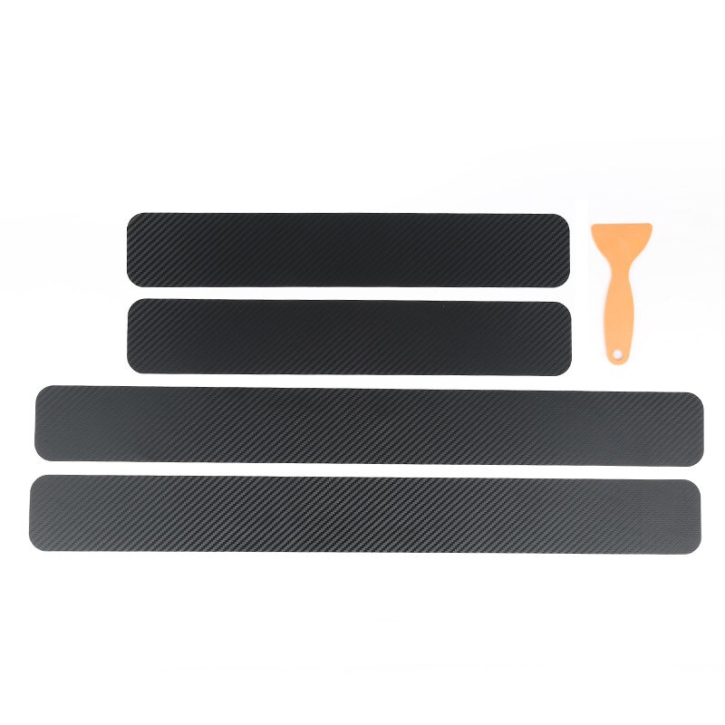4 stuks autovormige koolstofvezel deurrand krasbeschermingsfolie voor renault eolab twizy twin-z twin-run symbool