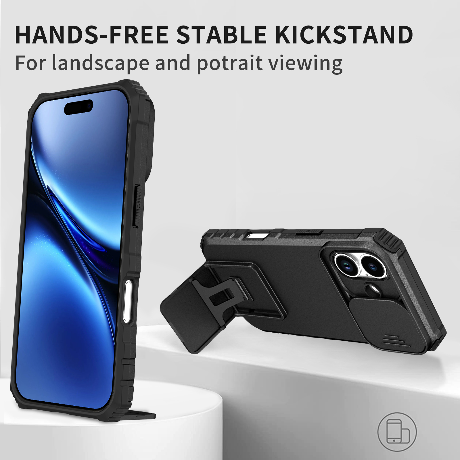 Funda de accesorios para teléfono con armadura de doble capa para Iphone 17 Pro Max 16 17 Air 15 14 Plus 13 12 Pro Iphone17 Iphone14 Iphone16 Capa