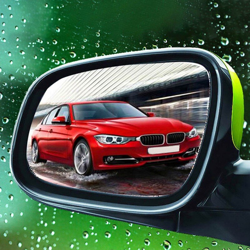 2 uds. Película Anti niebla película protectora para espejo retrovisor para coche Anti-lluvia película antiempañamiento Auto espejo retrovisor película impermeable