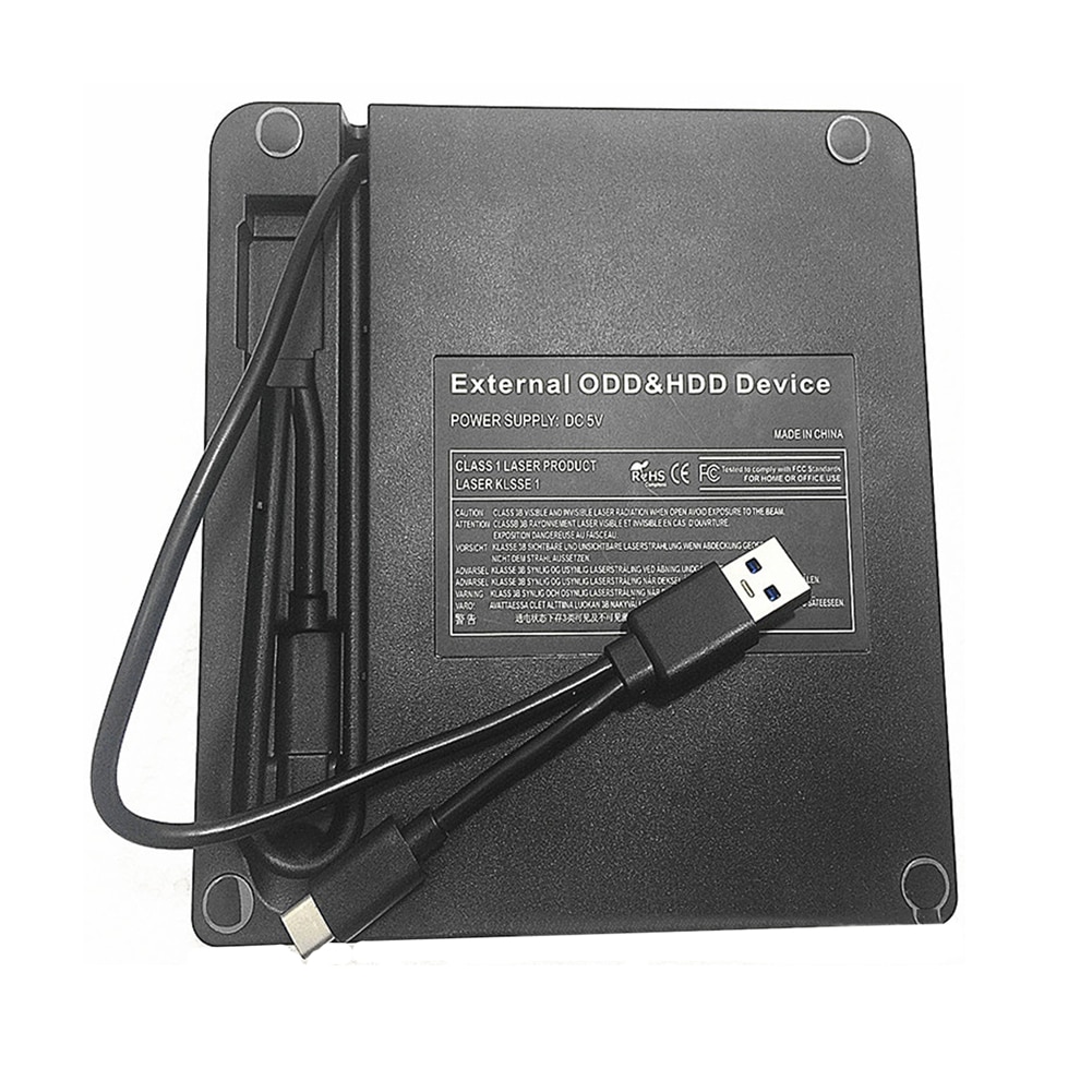 Externe Slot In Blu-ray Dvd Rw Behuizing Type C Usb 3.0 Dvd Case 12.7Mm Sata Case Voor Laptop optische Drive