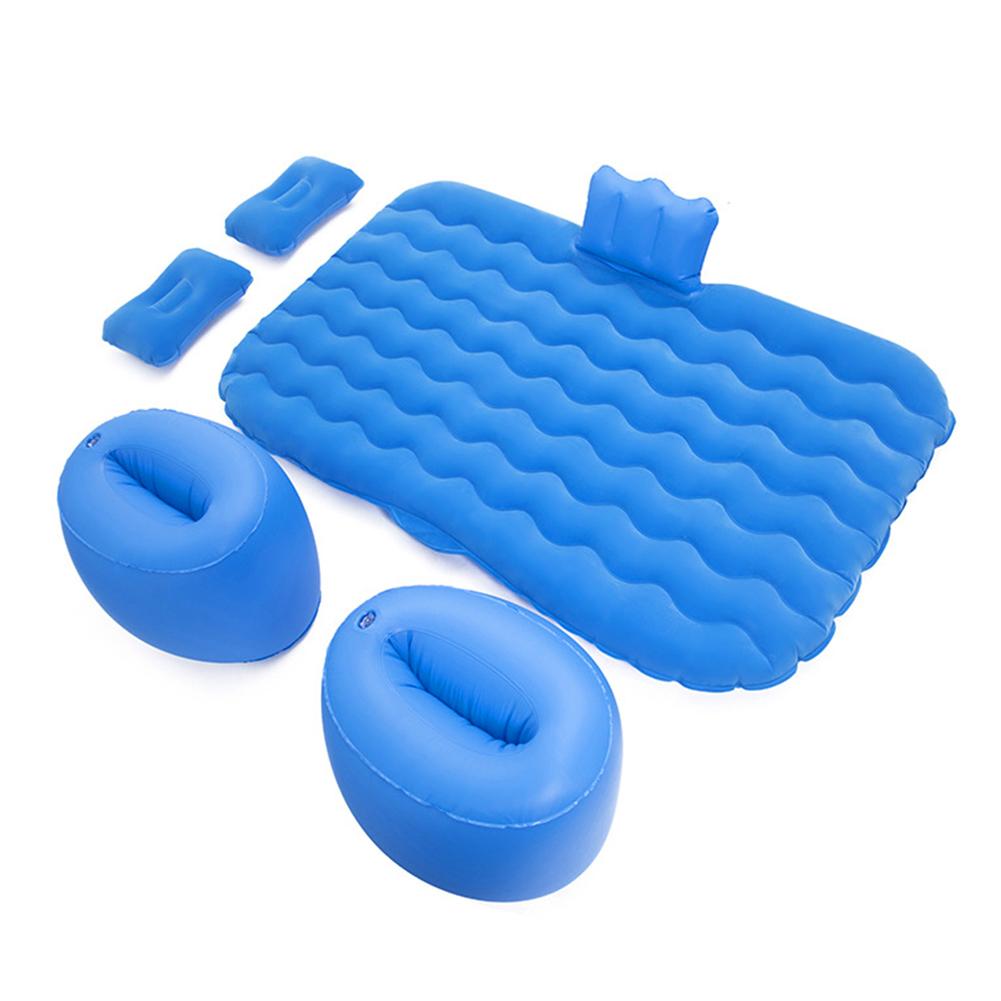 Car Inflatable Bed SUV Car Mattress Rear Row Car Travel Sleeping Pad Off-road Air Bed Camping Mat Air Mattress&Two Air Pillows: Brown