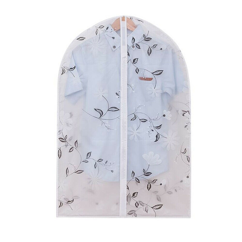 Plastic Clear Dust-proof Cloth Cover Suit/Dress Garment Bag Storage Protector: Light Grey / 60x90cm