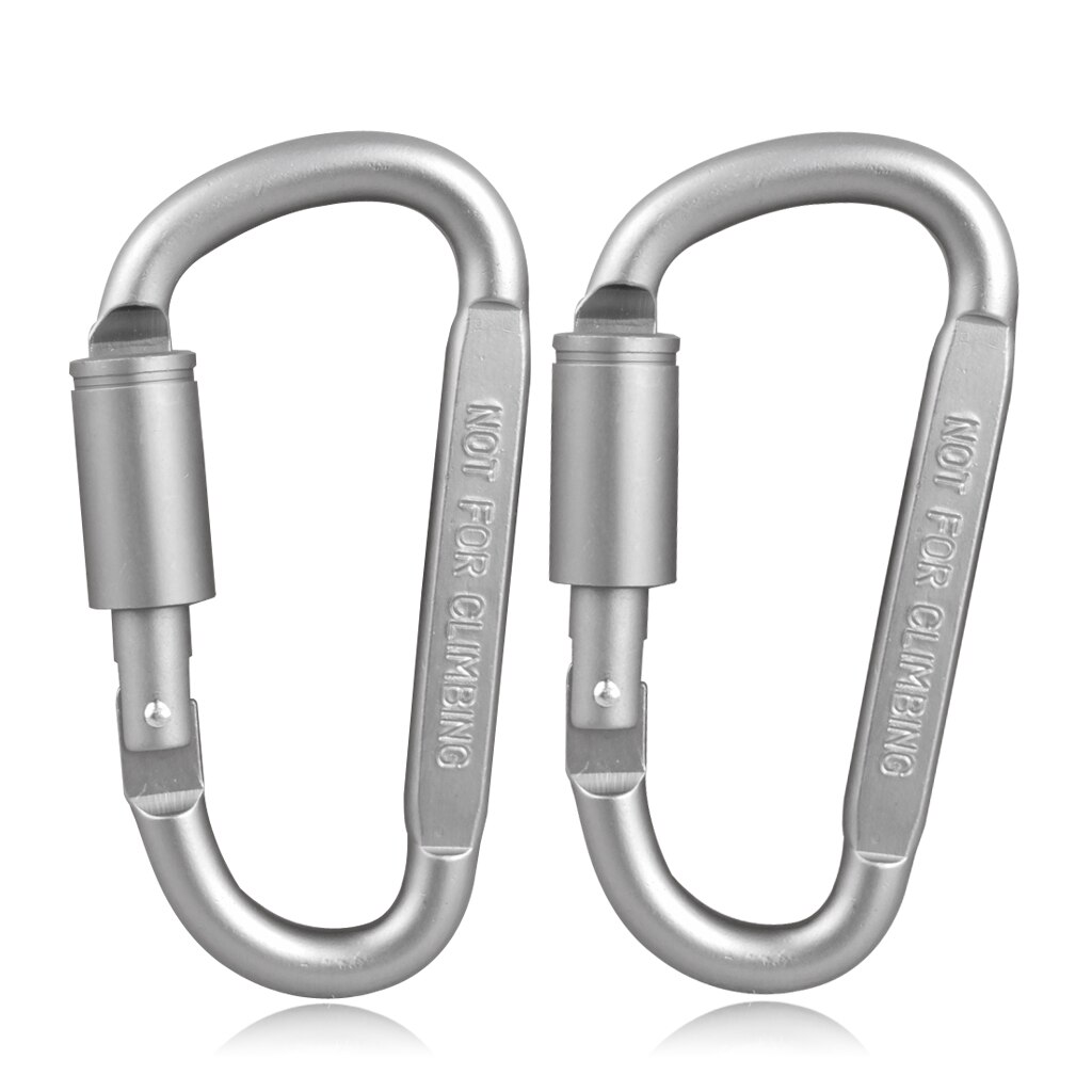 2Stck draussen Karabiner Schloss Haken Schnalle Hängen Vorhängeschloss Schlüssel Kette draussen Klettern Zubehör