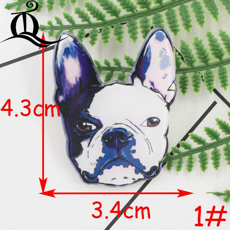 1 PCS cartoon broche honden Pictogrammen Op rugzak Acryl Badges Cartoon Pin Badges Voor Kleding Decoratie Badge Z40: No1