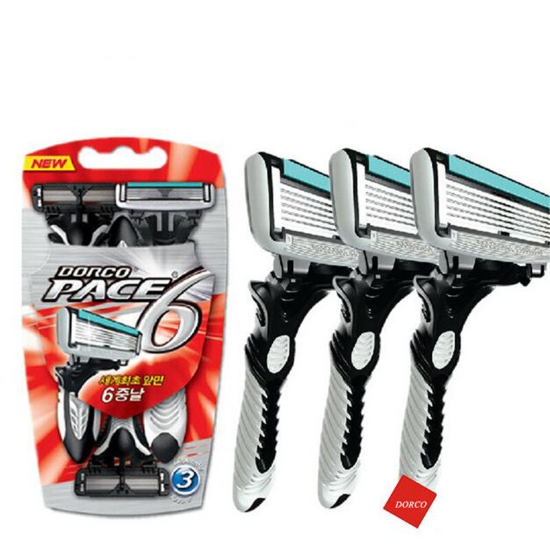 1pc / 3pcs men's razor shaving box shaver 6-layer straight shaver Brand original razor 6-layer shaver men's razor