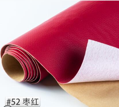 ZENGIA 50x138cm PU leather Self-Adhesive Synthetic Leather DIY Material Patch For Handbag sofa adhesive repair car glue leather: burgundy