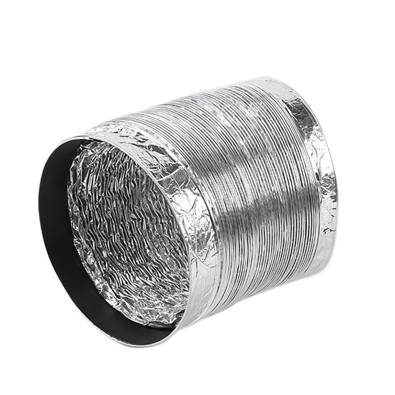 Ventilator Pipe PVC Aluminum Tube Air Ventilation Pipe Hose Flexible Exhaust Duct Air System Vent Bathroom 100Mmx2m: Default Title