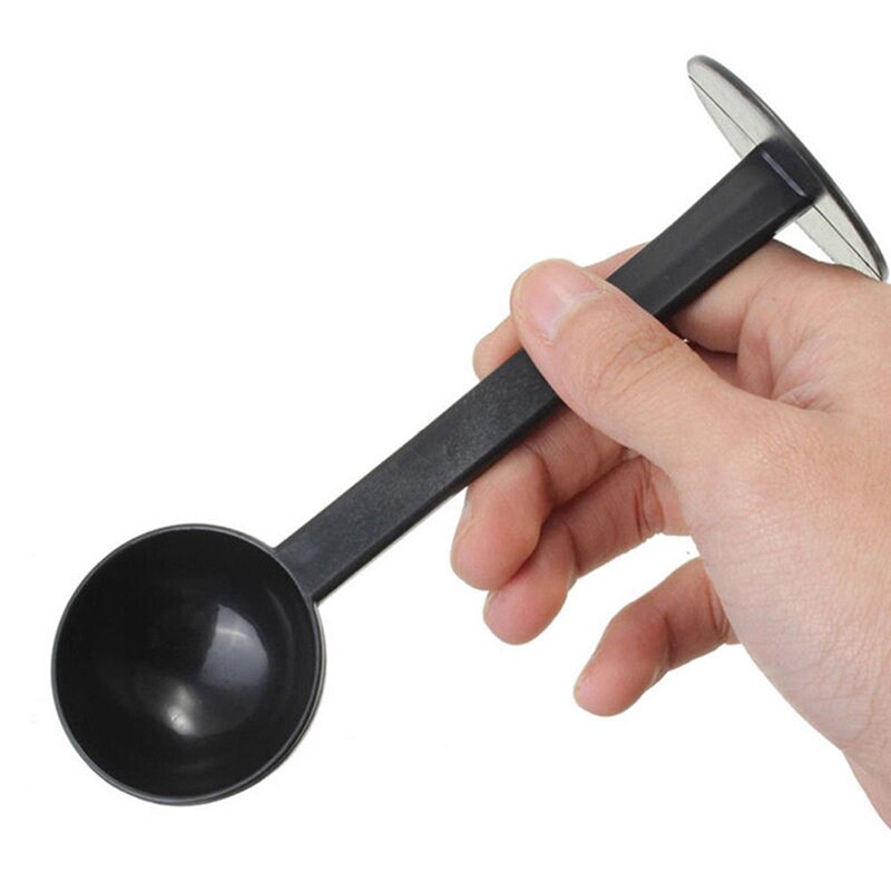 , cuchara dosificadora y de aplaste, Tamper de café de 2 en 1, cuchara de café expreso, utensilios para café y té
