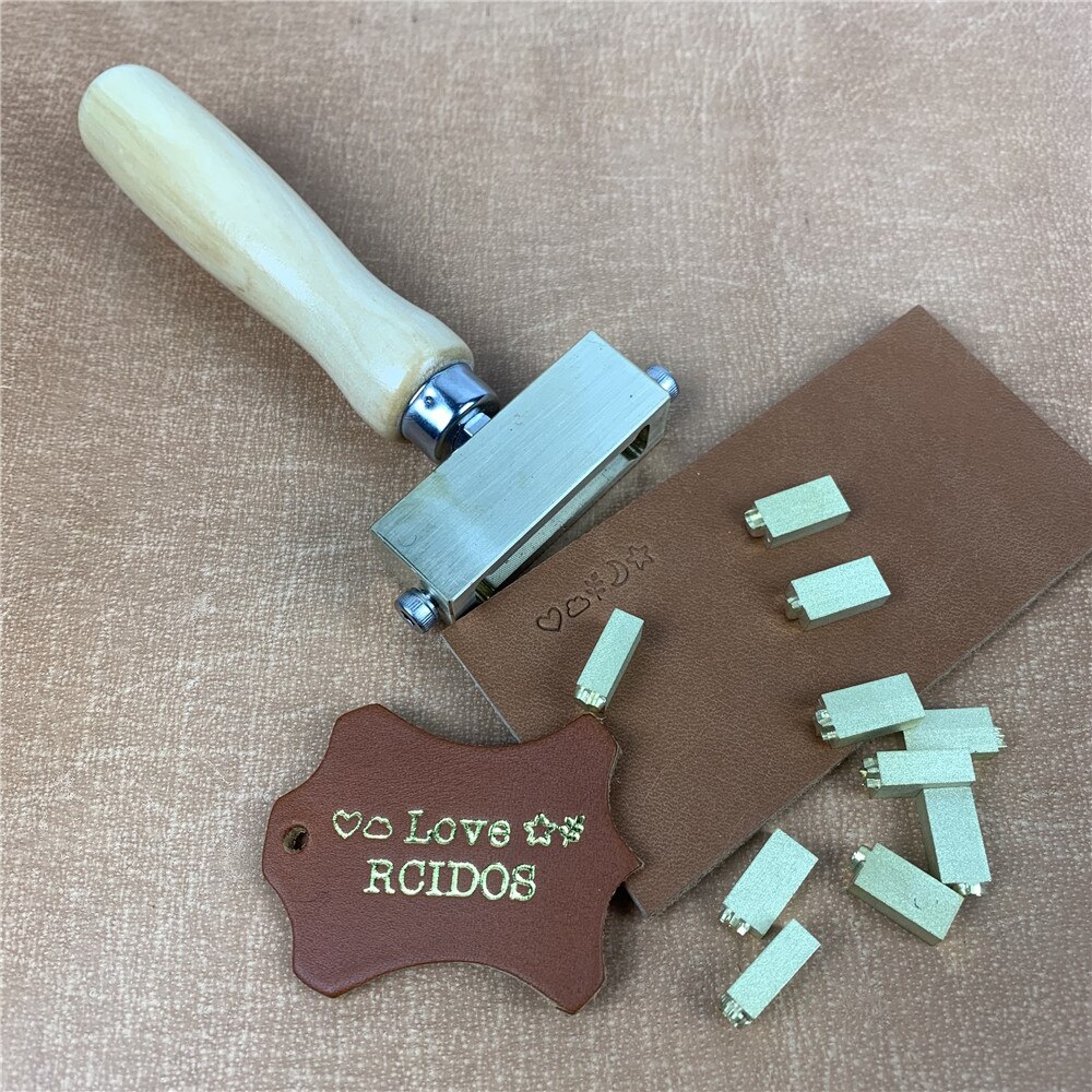 RCIDOS-Herramientas de estampado de letras de latón, martillo Manual para estampar en frío