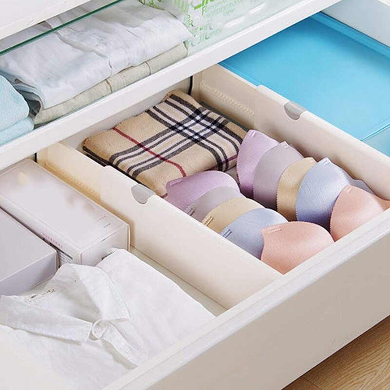 Drawer Dividers, 2 Pack Adjustable Drawer Divider From 11-17 inch, Anti-Scratch Foam Edges Drawer Dividers Organizers for Bedroo: Default Title