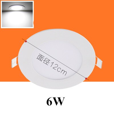 LED Downlight 3W 4W 6W 9W 12W 18W Ronde Verzonken Lamp 220V Plafond indoor Verlichting Warm/Wit woonkamer hal hotel kantoor: 6W / Cold White