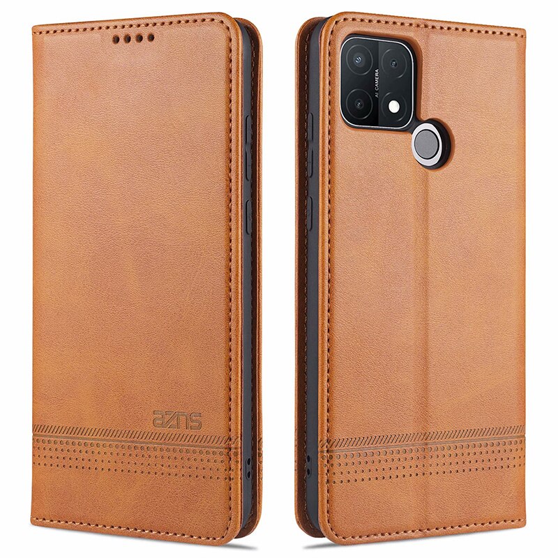 Magnetische fallen für OPPO A15 Brieftasche Abdeckung Tasche mit Tasche