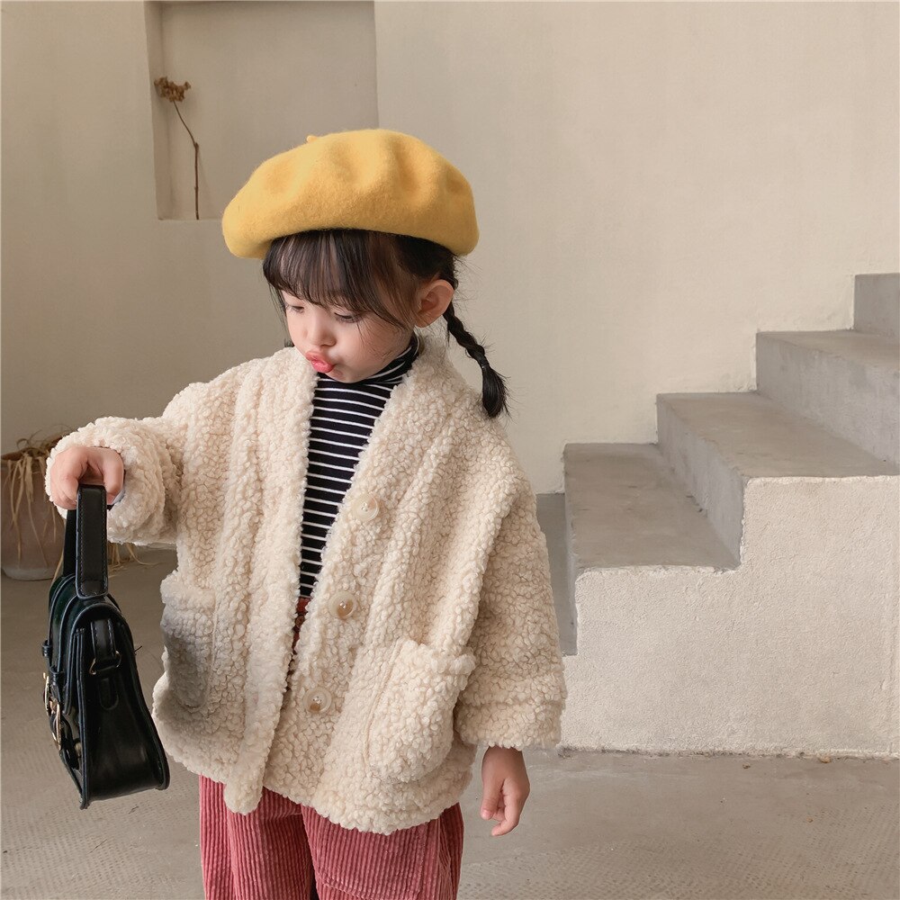 Baby winterkleding meisjes jassen winter kindermeisjes wollen jassen kinderen fluwelen dikke warme jas peuter bovenkleding 2-7y