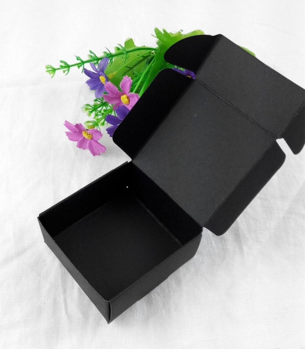 100PCS 6.5*6.5*3cm Kraft Box Paper Packing Box Blank boxes Paper Craft Power Blank Packaging Cardboard Boxes
