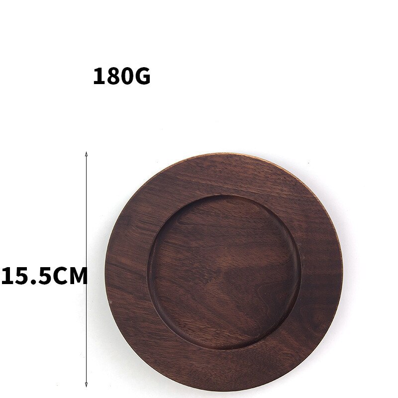 Rectangle Black Walnut Wood Pan Plate Fruit Dishes Saucer Tea Tray Dessert Dinner Bread Pizza Wood Plate Tea tray: JJ1439-15.5x2CM