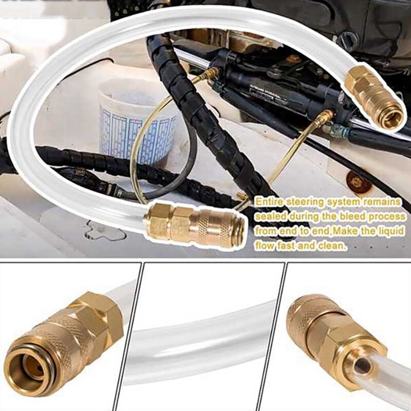 Kit de tubes de purge de bateau, 2 pièces, Tube de remplissage pour systèmes de direction hydraulique Seastar HA5438, avec 4 boucles