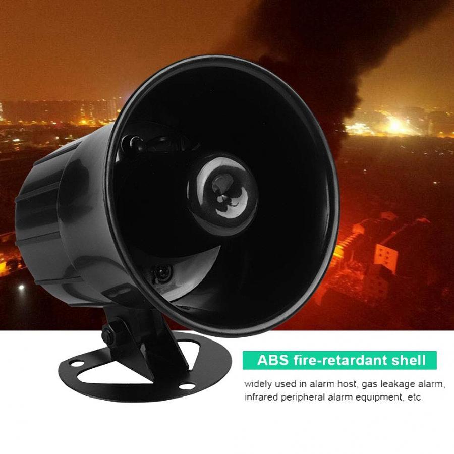 DC 12V 110db Wired Warning Alarm Siren Horn Loud Speaker For Gas Leak Smoke Alarm