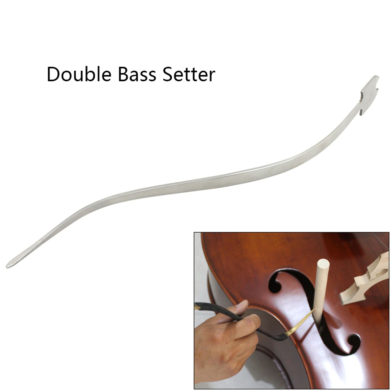 Double Bass Cello S Style Setter Sound Post Cello Column Hook Instrument Tool Portable: Double Bass Setter