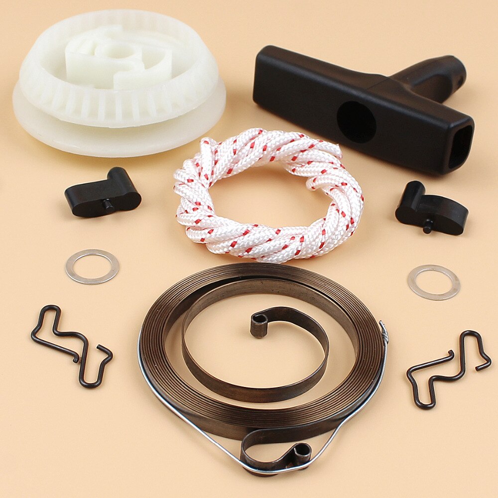 Ryggdrag starter fjäderhjul handtag grepp rep kit för stihl  ms180 ms170 ms210 ms230 ms250 021 023 025 017 018 motorsågar