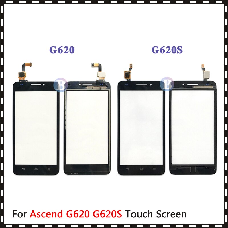 5.0 "Voor Huawei Ascend G620 En G620S Touch Screen Digitizer Sensor Outer Glas Lens Panel Zwart Wit + Tracking