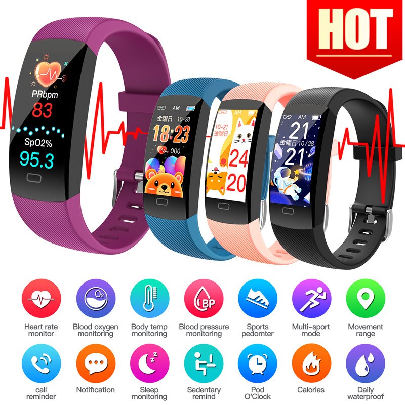 Pulsera inteligente F64T, dispositivo resistente al agua IP68, con monitor de temperatura corporal, frecuencia cardíaca, presión arterial y oxígeno, novedad de 2022