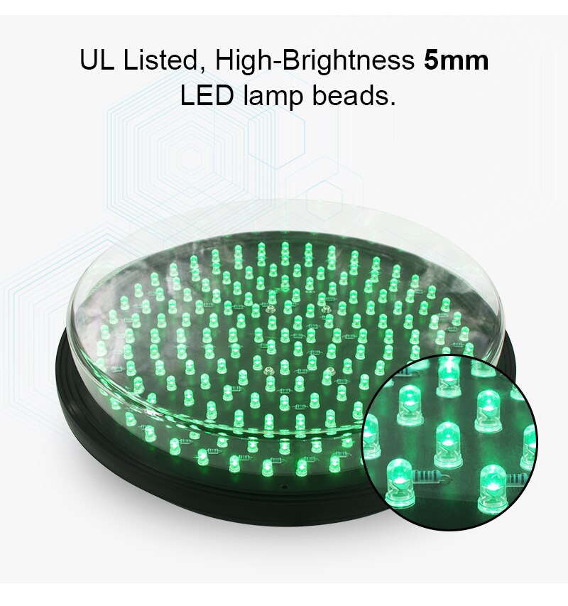 Ce Goedkeuren 12Inch Rood Geel Groene Kleur Verkeer Lamp Signaal Module Led