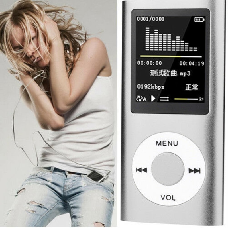 Reproductor de vídeo y música portátil de 1,8 pulgadas LCD MP3 MP4 de estilo IPod, Radio FM, uso estable para cargar Radio FM, música, deporte fotográfico en casa