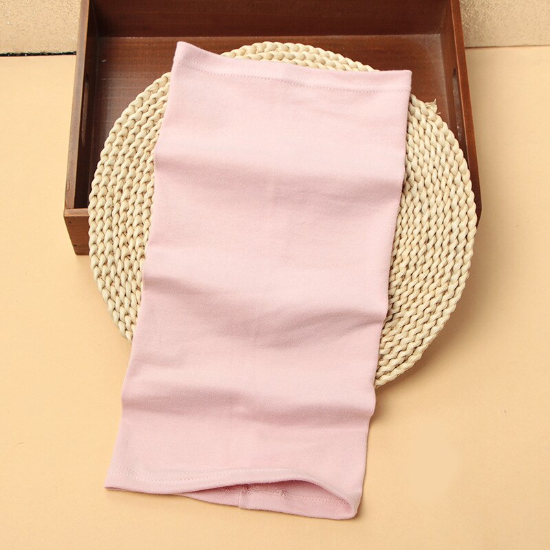 autumn and winter cotton children's collar warm and cold-proof collar solid color baby scarf for boys and girls A86: pink