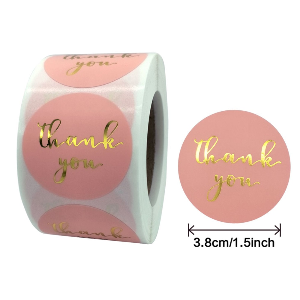 1.5inch 3.8cm thank you Handmade Stamping Paper Sealing label sticker DIY Decoration for packaging stickers