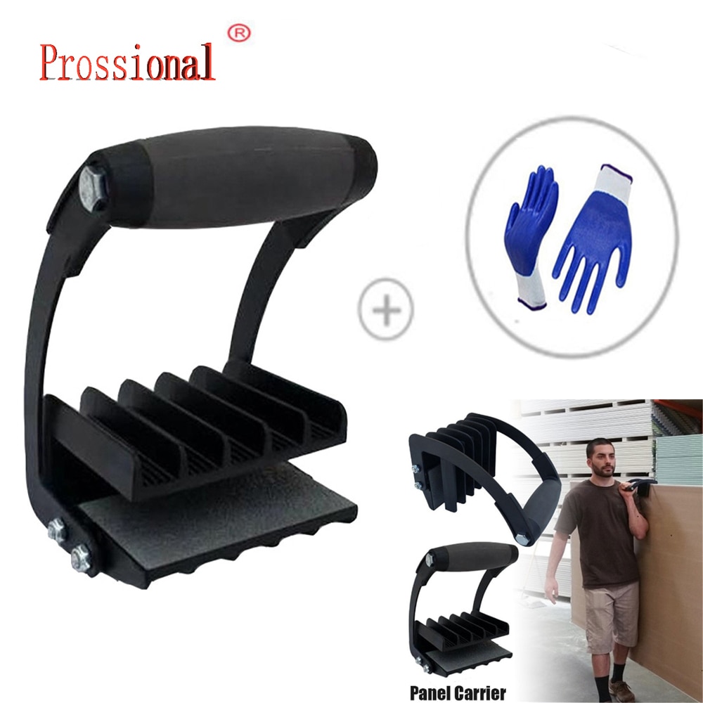 Plywood and Sheetrock Panel Carrier, 0 to 1 1/8", Heavy Duty Metal Gripper, Sheet Goods Carry Handle (Single)