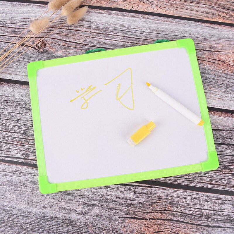 1 Pcs Writing Tablet Kids Whiteboard Dry Wipe Board Mini Drawing Small Hanging Board With Marker Pen 18.5cm*24.5cm
