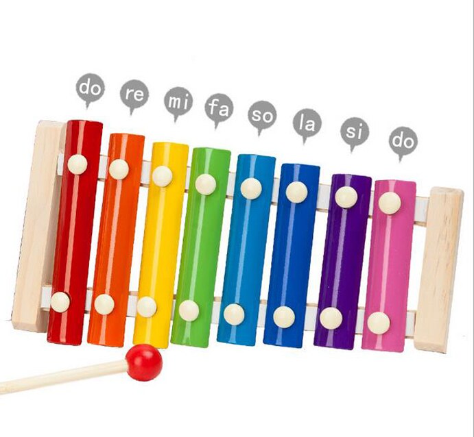 Baby musikk instrument leke tre xylofon barn barn musikalsk morsomme leker for baby jenter pedagogiske leker baby xylofon