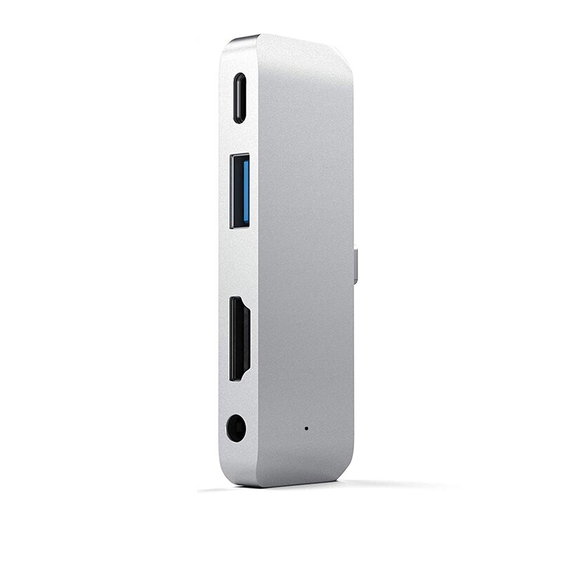 4 en 1 USB C tipo C a HDMI USB 3,0 PD para iPad Air, iPad Pro: Silver