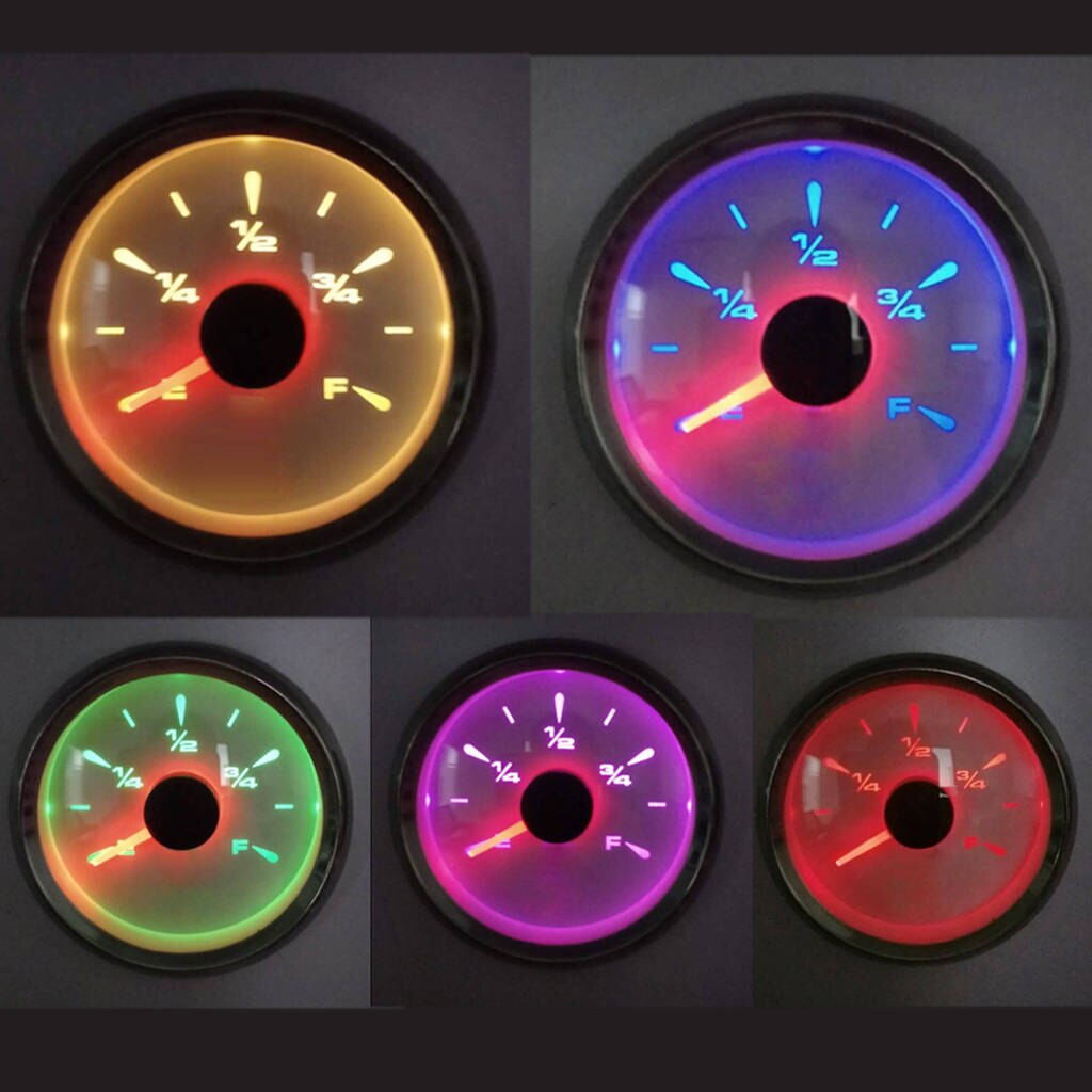 52mm Marine Boot Auto Tankanzeige Meter Wasserdicht Anzeige Gauge fit für 0 ~ 190ohm Fuel Level Sensor mit Hintergrundbeleuchtung 9-32V