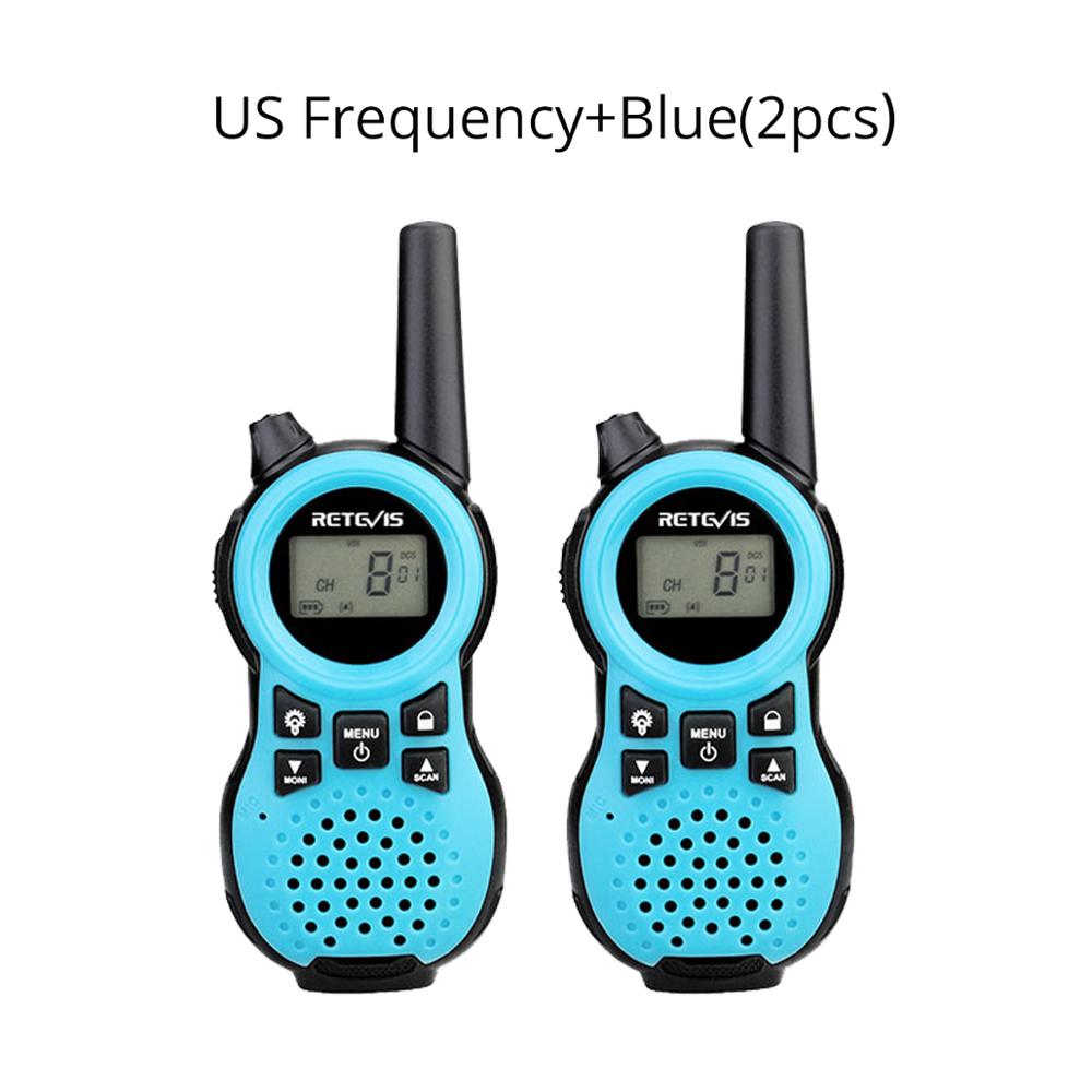 Retevis RT638/RT38 PMR 446 Two Way Radio 2pcs PMR VOX Torcia Elettrica di Ricarica USB Walkie Talkie Regalo Di Natale mini Walkie: Blue US Frequency