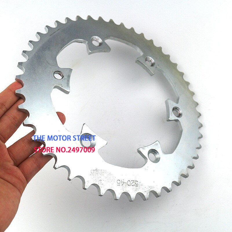 520 kæde 43 tænder 6 huller indvendig diameter 125mm bageste kæde kædehjul til motorcykel abe cykel motorcykel