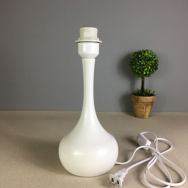Support de lampe de Table en bois massif socle noir et blanc E27 support de lampe salon chambre chevet moderne Simple paquet de lampe de Table: E